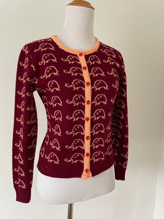 1990’s Novelty Knit Golf Cardigan Size S/M main image 1