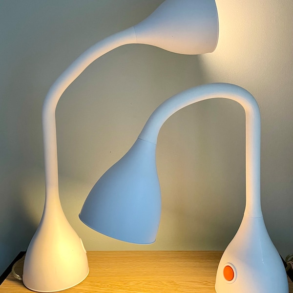 Vintage 90s Michael Graves White Gooseneck Lamps