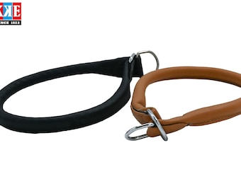 Collier Jokke Nordkapp roulé (13 mm) en cuir souple avec deux anneaux en D