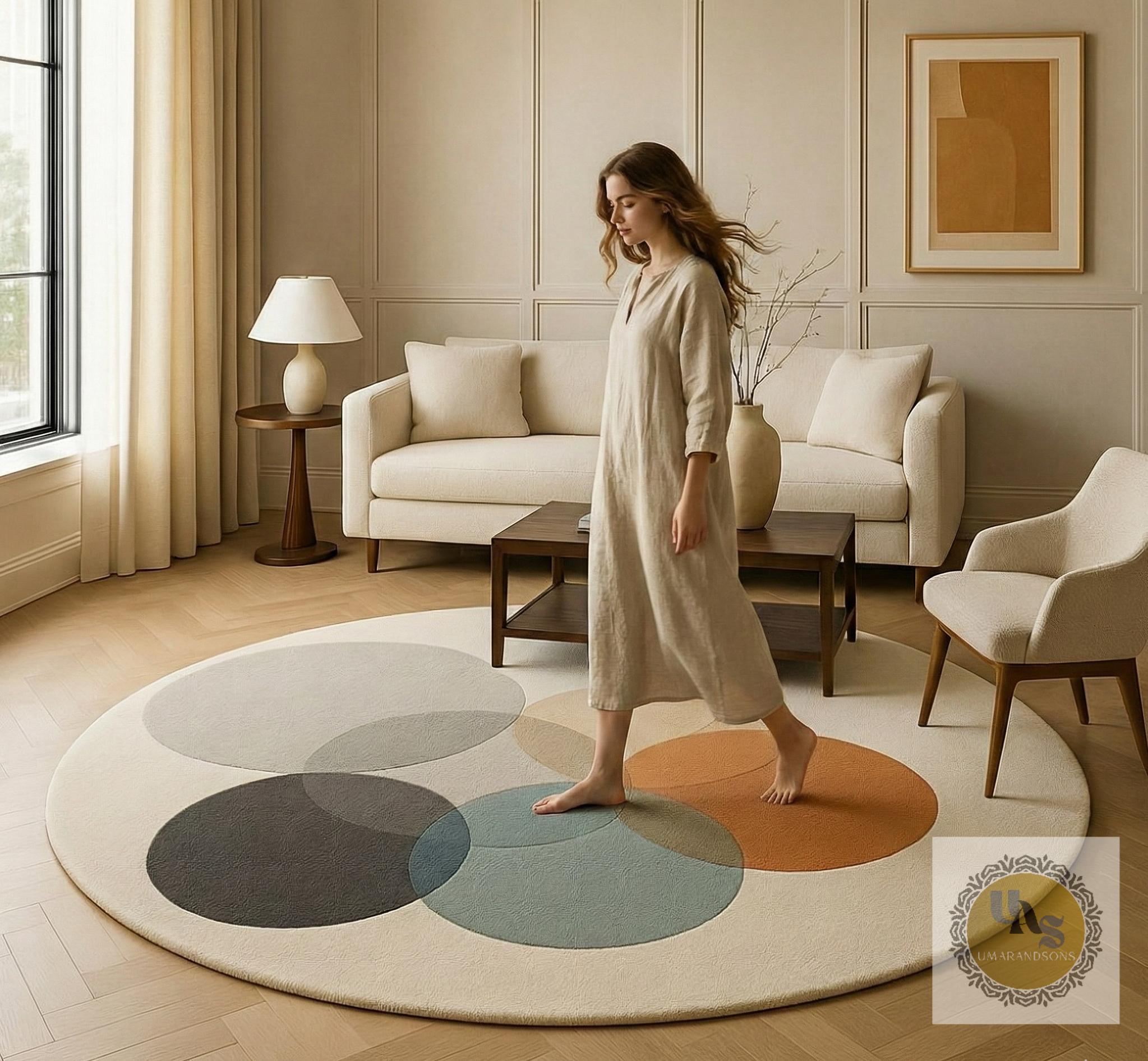 ラグ・カーペット Kyne Stamp Circle Rug by ROOM Black il_fullxfull.7426539410_ox6e.jpg