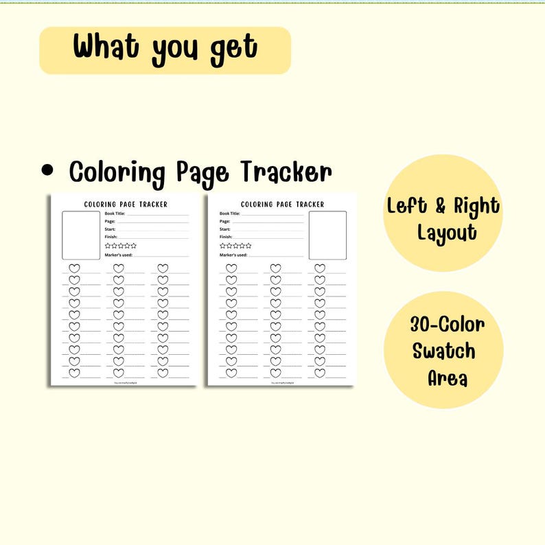 Coloring Page Tracker Printable | Color by Number Tracker | 30 Color ...