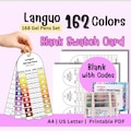 Languo 168 Gel Pen Swatch Template | 162 Colors Printable Color Chart PDF | A4 US Letter Instant Download product logo