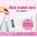 Blank Swatch Card Printable | Marker Swatch Template PDF | 14 Colors Card | 6 Cards Per Page | A4 US Letter A5 product logo