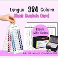 Languo 384 Acrylic Marker Swatch Cards, Printable Marker Color Chart, Paint Marker Swatch Template, Color Reference, Instant Download PDF product logo