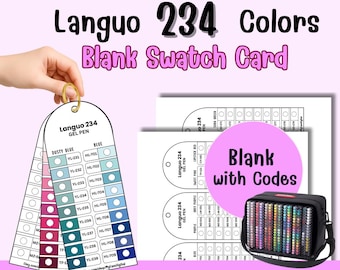 Languo 234 Gelschreiber Swatch | Qimiart 252Stk Kompatibel | Blank mit Codes | Druckbare PDF A4 US Letter