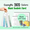 GuangNa 360 Marker Swatch Card | Printable Blank Color Chart | A4 & US Letter PDF | Art Supply for Acrylic Marker Lovers product logo