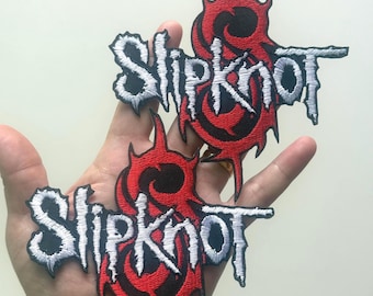2 naszywki do prasowania z haftowanym logo Slipknot