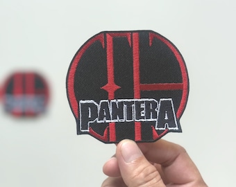 2Stk. Pantera Heavy Metal Rock Band Musik Logo Symbol Stickerei Aufnäher zum Aufnähen