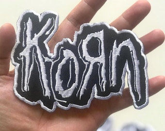 2Pcs. Korn Rock music Nu metal Alternative band Logo symbol Embroidery Iron-On Sew-On Patches