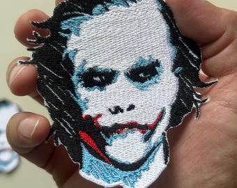 2 pièces Joker, pourquoi si sérieux, symbole du tueur psychopathe The Dark Knight, broderies thermocollantes