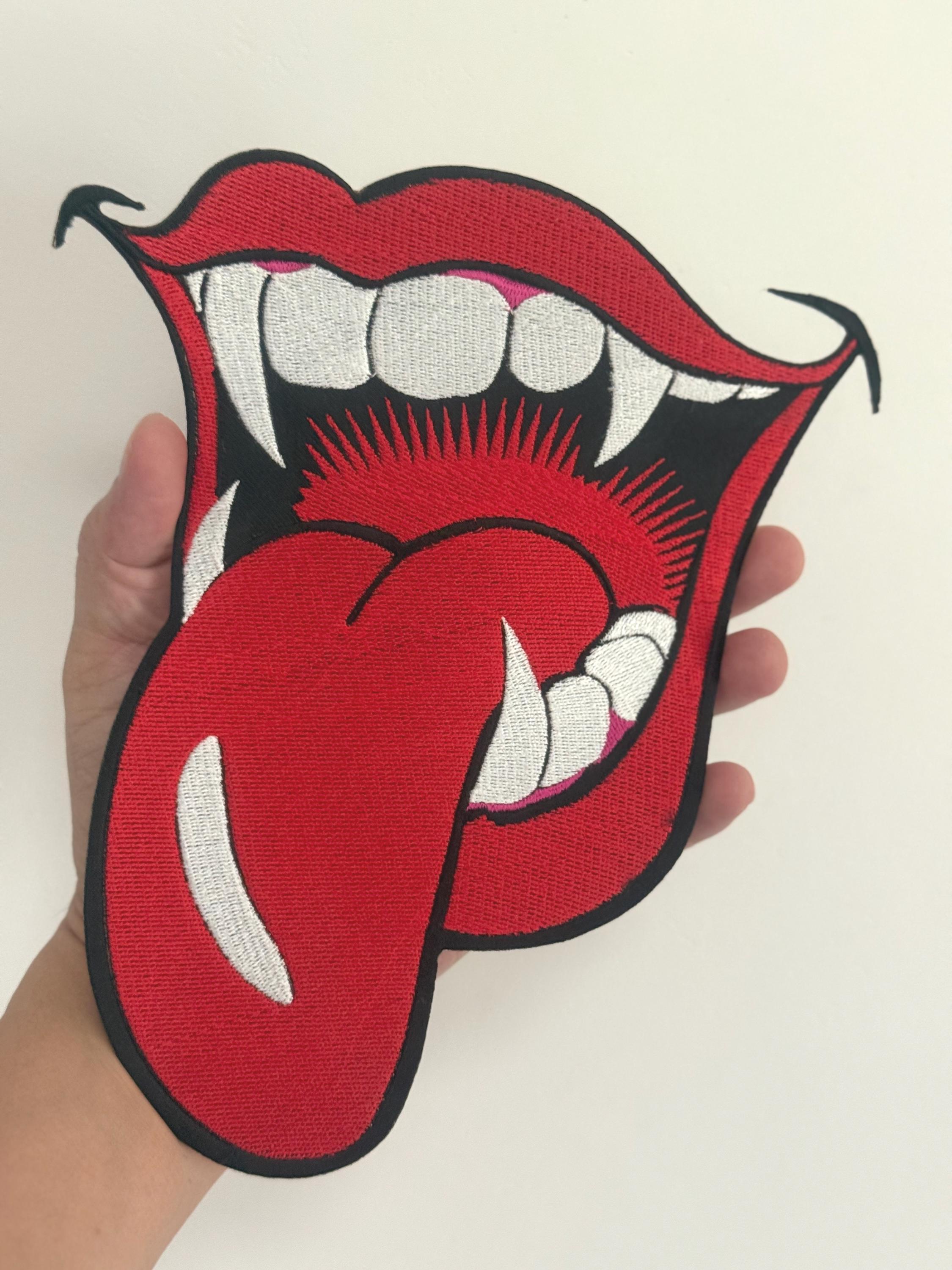 Rolling Stones Embroidered Patch - Classic Rock Tongue Logo Iron