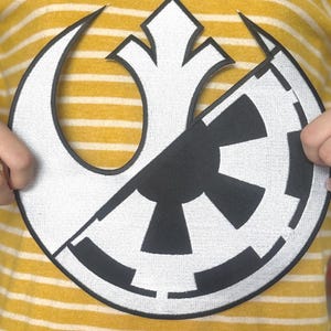Stor Star Wars-lapp: Galaktiska imperiet, Rebellalliansens symbol, stryk-på och sy-på (11,1 tum)