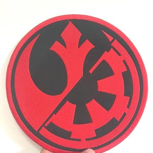 Stor Star Wars-lapp: Galaktiska imperiet, Rebellalliansen broderad strykbar (8")