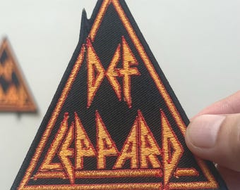 2Pcs. Def Leppard Hard rock music Logo symbol Embroidery Iron-On Sew-On Patches