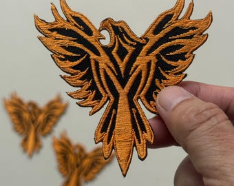 3Pcs. Phoenix Phenix Sacred God of Fire Resurrection Immortal symbol Embroidery Iron-On Sew-On Patches