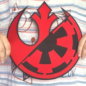 Stor Star Wars-lapp: Galaktiska imperiet, Rebellalliansens symbol, stryk-på och sy-på (11,1 tum)