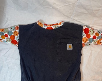 Carhartt smiley romper 6/9m