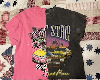 Color block racing T-shirt