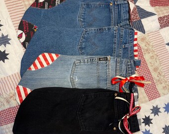 recycled Denim Christmas stocking