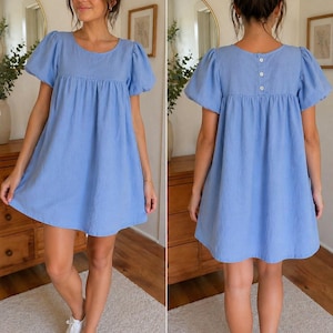 Light Blue Flowy Dress - Etsy