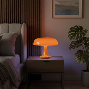 Mushroom Lamp LED | Retro Table Lamp | Mid-Century Modern Design Night Light | Vintage Home Decor for Bedroom and Living Room