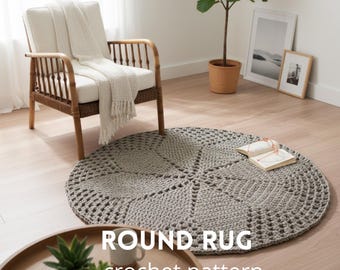 Round Crochet Rug Pattern – Instant Download (PDF)