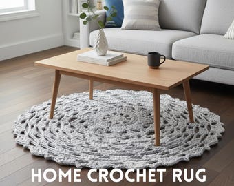 Lacy Round Crochet Rug Pattern: Beginner-Friendly Boho Decor (PDF)