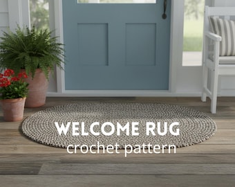 Welcome Rug – Crochet Pattern (Digital Download)