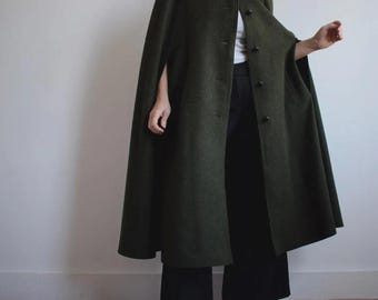 Damen Wolle Cape Mantel: Damen Wolle Capes