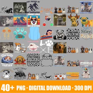Funny Dog PNG Bundle, Humor Pet PNG, Sarcastic Dog Clipart, Puppy Quote Sublimation