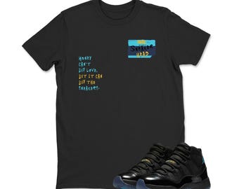 Sneakerhead Badge Sneaker tee - Jordan 11 Gamma Matching Sneaker Tee Shirt