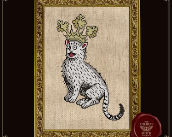 Rare middeleeuwse katten! Kruissteekpatroon koningskat