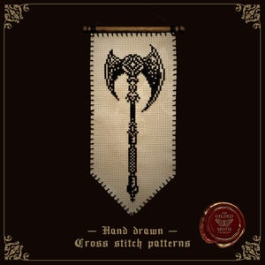 Medieval Axe cross stitch pattern