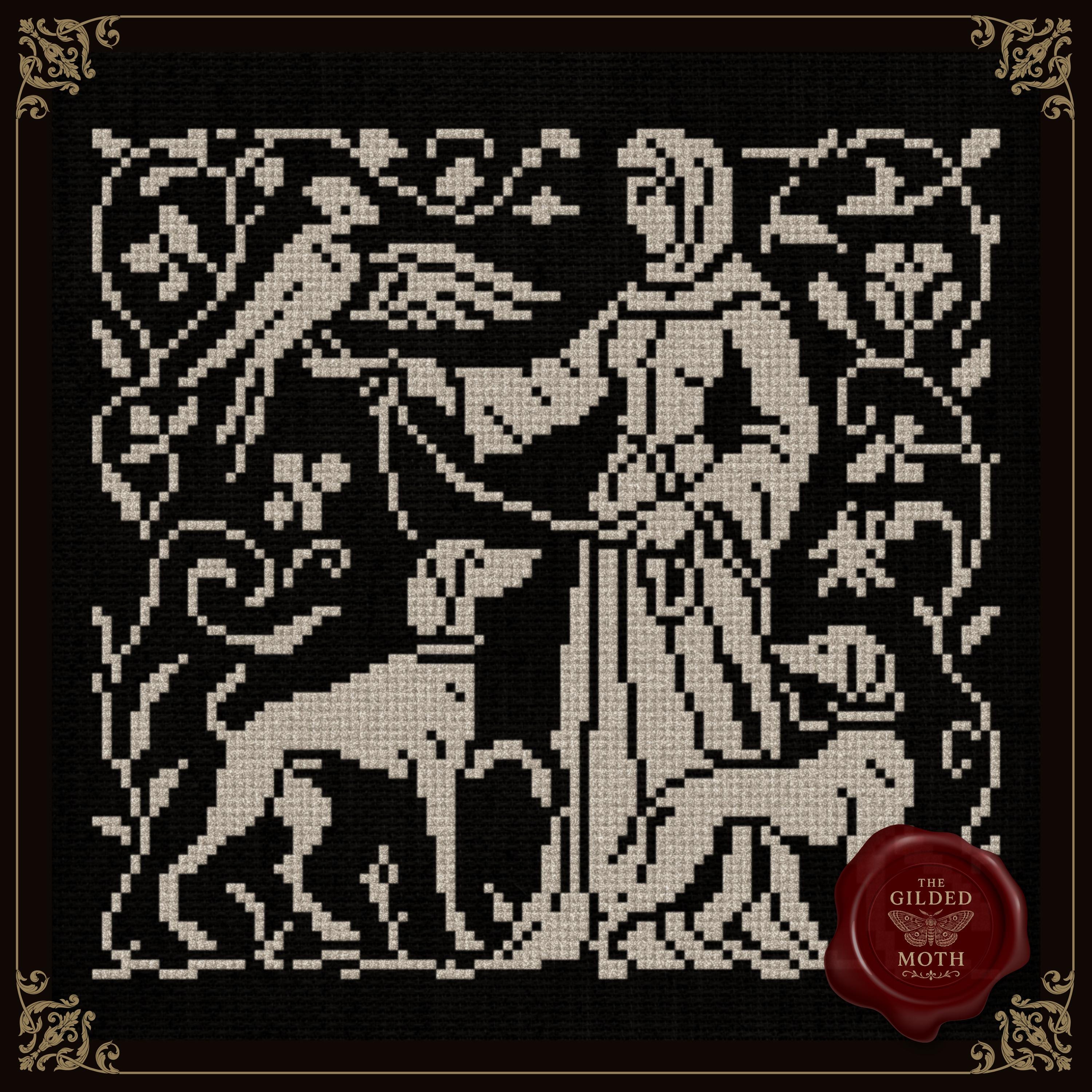 Grande Tapisserie Murale Vintage – Motif Médiéval Floral, 183x71cm, 100% Coton