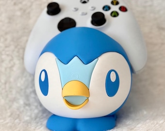 Piplup Universal Controller Holder | Pokemon Fan-made Desk Decor | Console Accessory | 3D printed gaming gift