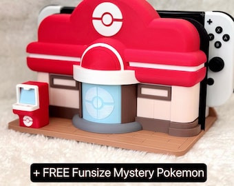 Pokopia Poke Center Nintendo Switch 1 or 2 Dock | Multiple or Personalised Colours Available | 3D Printed Gift