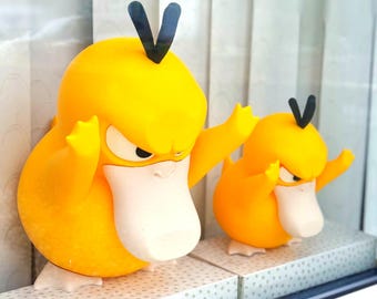 Wütender Psyduck Fensterschmuck | Mittlere und große Größe erhältlich | Pokemon Fan-gemachte Dekor | 3D gedrucktes Geschenk