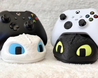 Toothless Controller Holder | HTTYD Viking Dragon Desk Decor, 3D Printed Gaming Accessory