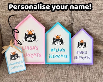 Personalised JellyCat Display Sign/Tag | Multiple colours and sizes available | 3D printed Display Sign | Room Shelf Decor