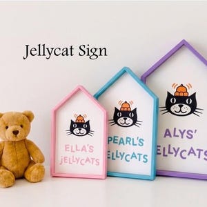 Letrero/etiqueta personalizada de Jellycat - Tipografía icónica de Jellycats / Varios colores disponibles / Impresión 3D imagen 2