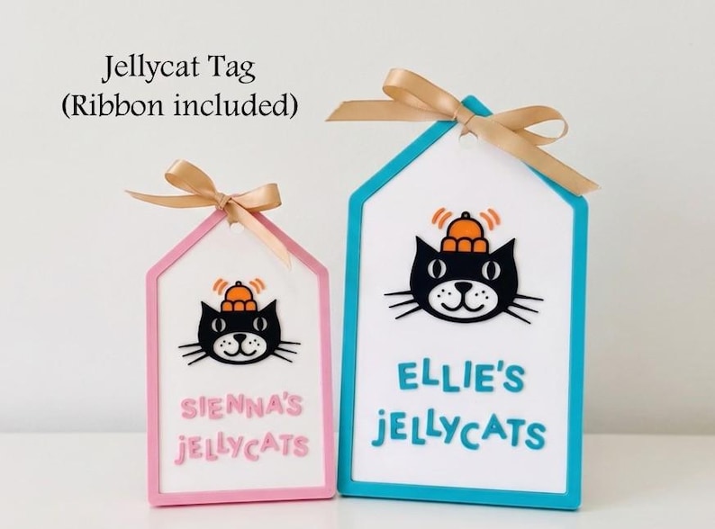 Letrero/etiqueta personalizada de Jellycat - Tipografía icónica de Jellycats / Varios colores disponibles / Impresión 3D imagen 4
