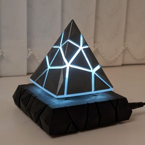 Levitating Pyramid Lamp | 3D Printed LED Night Light with Touch Control image 8