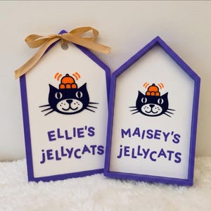 Letrero/etiqueta personalizada de Jellycat - Tipografía icónica de Jellycats / Varios colores disponibles / Impresión 3D Purple