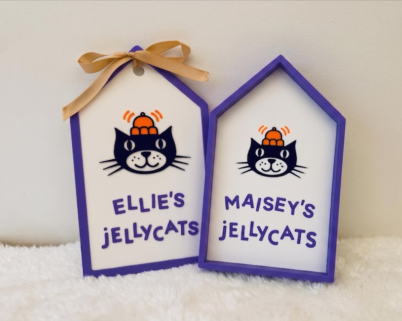 Letrero/etiqueta personalizada de Jellycat - Tipografía icónica de Jellycats / Varios colores disponibles / Impresión 3D Purple