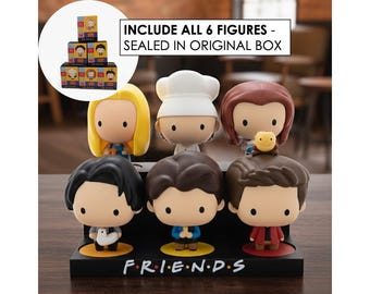 FRIENDS x Mcdonald's Collectible Figures Set with Display Stand (6 Figures) | 3D Printed Stand
