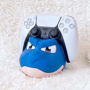 Blastoise universele controllerhouder| Pokemon door fans gemaakte bureaudecoratie | Console-accessoire | 3D-geprint gamecadeau