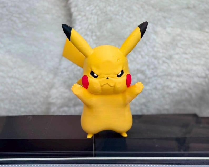 Decoración de escaparate de Pokémon enojados / Tamaños mediano y grande disponibles / Decoración hecha por fans de Charmander, Pikachu, Psyduck y Mew / Regalo impreso en 3D imagen 16