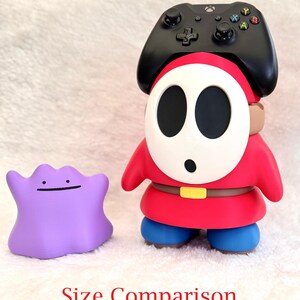 Jumbo size (24cm) Shy Guy from S Mario Bros Controller Holder | Multiple colours available | Console Accessory | 3D printed gaming gift image 3