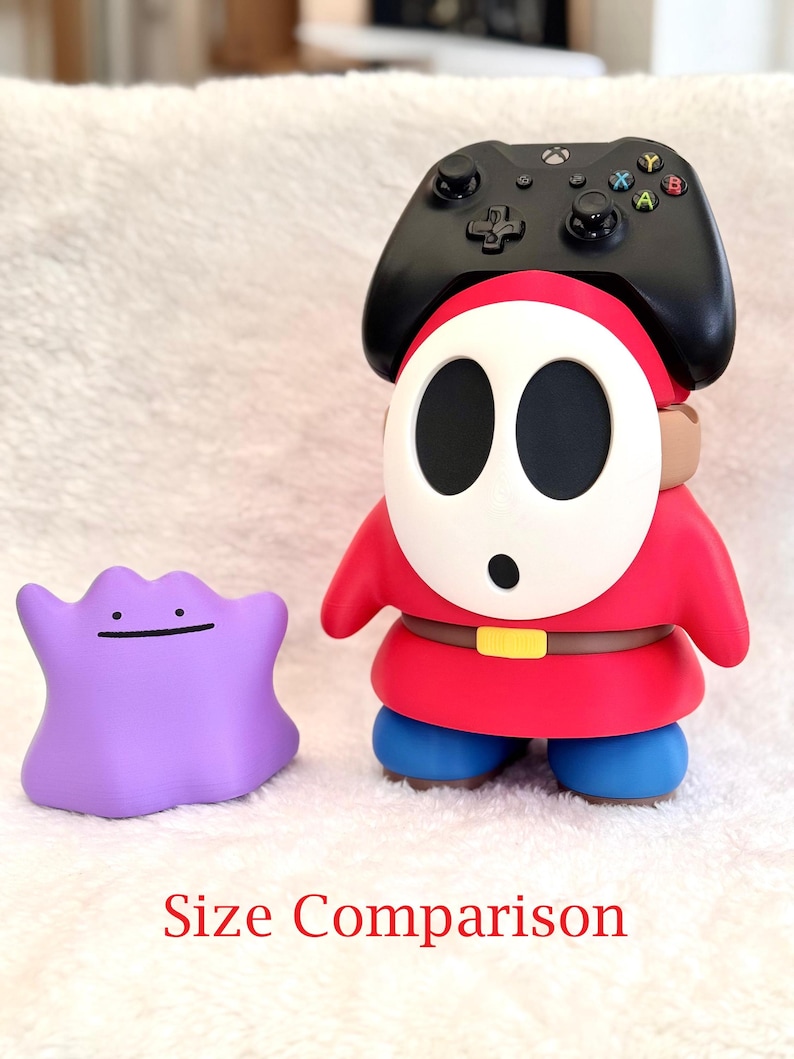 Jumbo size (24cm) Shy Guy from S Mario Bros Controller Holder | Multiple colours available | Console Accessory | 3D printed gaming gift image 3