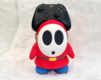Jumbo size (24cm) Shy Guy from S Mario Bros Controller Holder | Multiple colours available | Console Accessory | 3D printed gaming gift